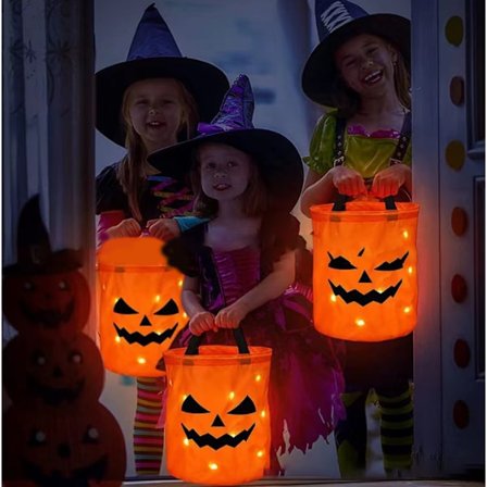 2 delar LED-ljus Halloween godispåsar
