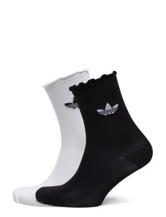 Semi Sheer Ruffle Crew Sock 2 Pair Pack Sport Socks White Adidas Originals