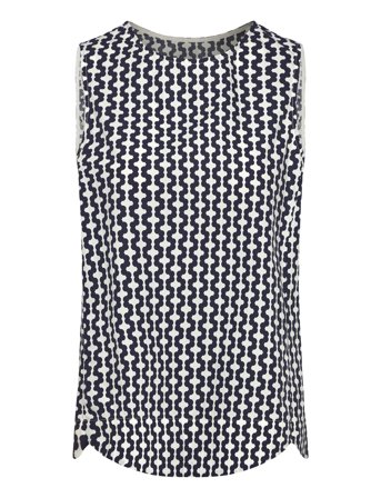 Samsara Top Dots In A Row Navy Naja Lauf