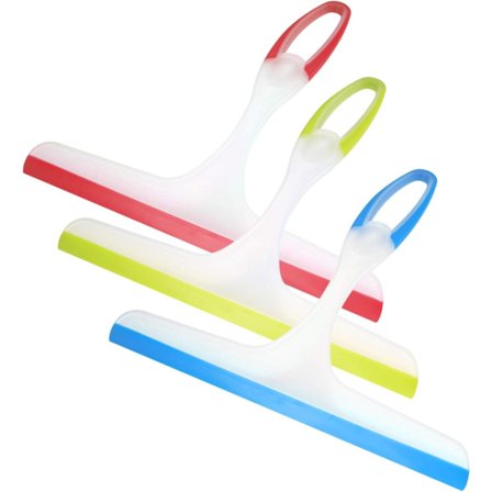 3-delt badeværelses-skrabersæt, velegnet til rengøring af spejle, badeværelsesoverflader, vinduer, gulve, glas osv.