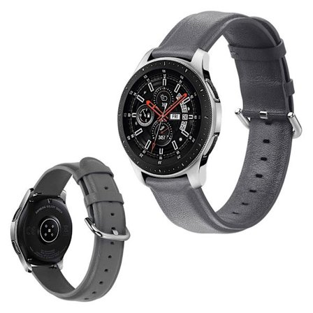 Samsung Galaxy Watch (46mm) äkta läder klockarmband - grå