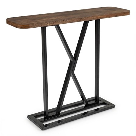 Konsolbord 100 cm, Rustik Brun, Metalstel