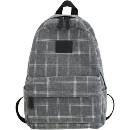 Kvinnors Ryggsäck, Throwback Plaid, Svart, 30*14*45 cm