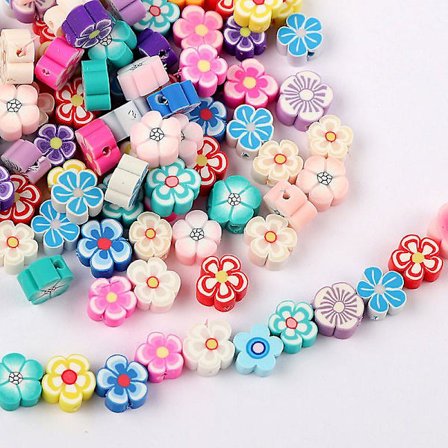 50 stk. blandede frugt afstand perler søde ler frugt skive perler polymer ler perler diy armbånd perler til diy smykker(E)