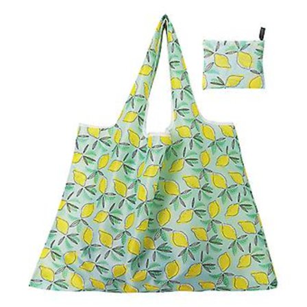 Ekstra Store Sammenfoldelige Shoppingtasker med Stor Kapacitet Genanvendelig Indkøbstaske Eco Indkøbsnet (Sort Blå)