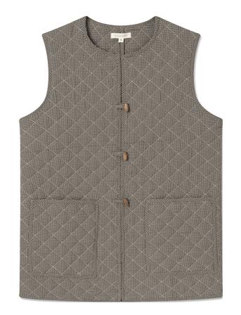 Lulu Vest Vests Quilted Vests Grå STUDIO FEDER*Betinget Tilbud