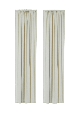 Åhléns Home Strukturvävd gardin NAEMI 140x250 cm, 2-pack Gardiner Beige ONESIZE