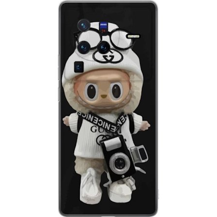 Kompatibel Mobilcover til vivo vivo X80 Pro Stilfuld designerfigur med kamera og streetwear, legesyg samlerfigur i trendy urban æstetik og minimalist