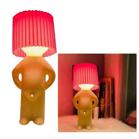 Ujo mies tuhma pikku poika pöytävalaisin, pieni pöytälamppu yöpöydälle, 100% uusi