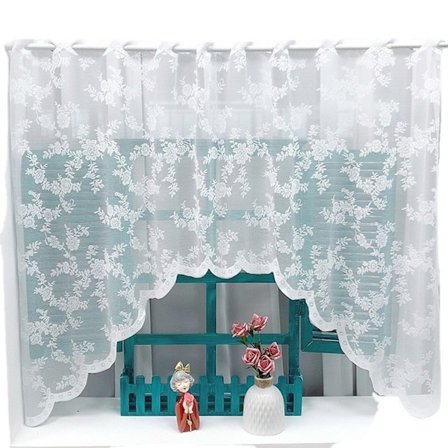 Gardiner transparent blommigt mönster spets 100*180