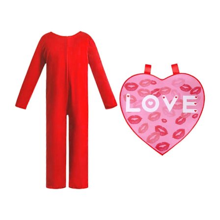 Hjerte Kostume Valentinsdag Kostume til Fest Jubilæum Festival Performance-lingling}