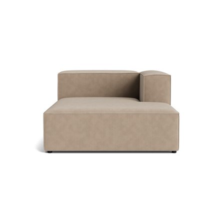 Lissabon XL Chaiselong Højrevendt - Rebel Mørk Beige Kvalitets Sofa med Krydsfiner Ramme - 130x170x72cm - Holdbar Modulsofa med Blødt Stof