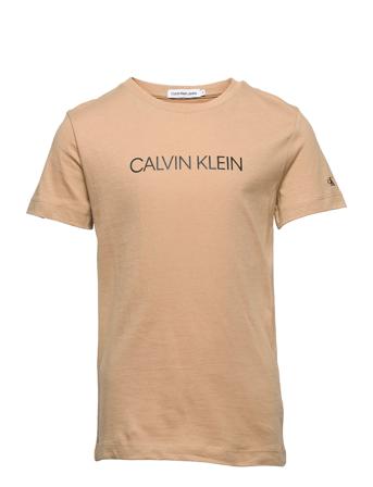 Institutional T-Shirt T-shirts Short-sleeved Beige Calvin Klein