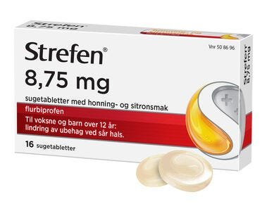 Strefen 8,75 mg sugetabletter honning og sitron 16 stk