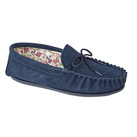 Mokkers Dam/Dam Lily Slip On Tofflor 4 UK Marinblå