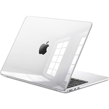 Hårt Skal - Kompatibelt med MacBook Air - M2 M3 M4 - 13,6 Tum - Transparent - Halkskydd Färg: Klar Kristall