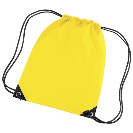 Bagbase Premium Gymsac Vanntett Veske (11 Liter) (2-pakning) Gul One Size Yellow