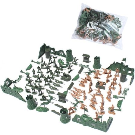 104 osaa Sotilashahmojen mallisetti, Muoviset sotilaslelut