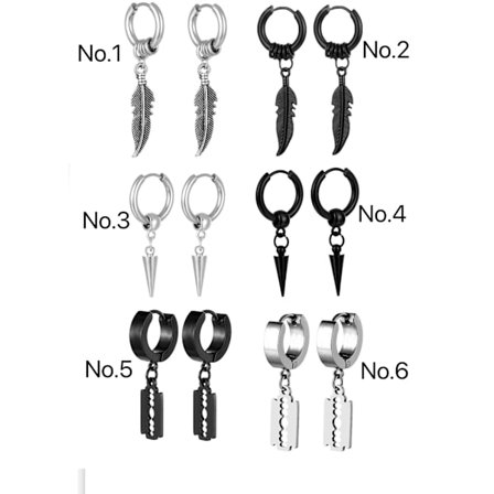 Örhängen i 316L kirurgiskt stål med berlocker