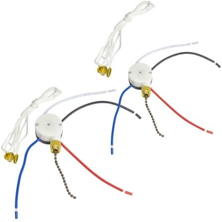 Takvifte Trekkbryter, ZE-208S E89885 Viftebryter 3 Hastigheter og 4 Ledninger Bryterledning Trekkjede Viftebryter Erstatning