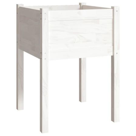Vidaxl Odlingslåda Vit 50x50x70 Cm Massiv Furu Vit