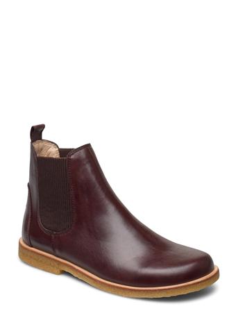 Booties - Flat - With Elastic Shoes Chelsea Boots Brun ANGULUS