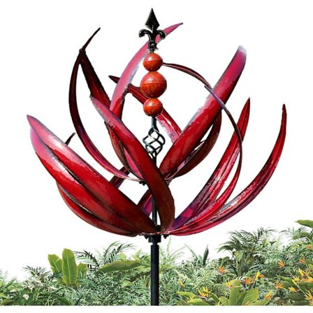 Vindspil til haven, 3D Harlow vindspinner, metal vindspil til gård og have, vindskulpturer og spinnere