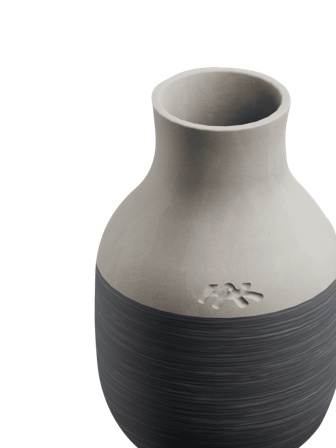 Kähler Omaggio Vase Circulare Antrasittgrå Ø8xH12,5