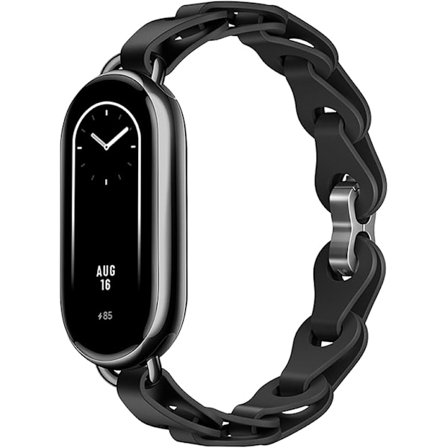 Silikonrem Kompatibel med Xiaomi Smart Band 8 - Ringspenne Justerbar Klokke Rem Stilig Design Armbånd for Kvinner Mi Band 8 Armbånd
