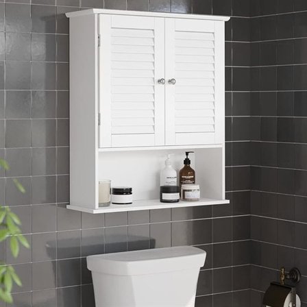 Badeværelsesskab med jalusidøre – Hvid