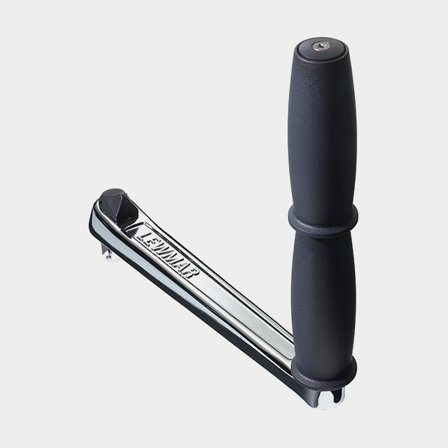 Handtag, krom, lås, dubbel