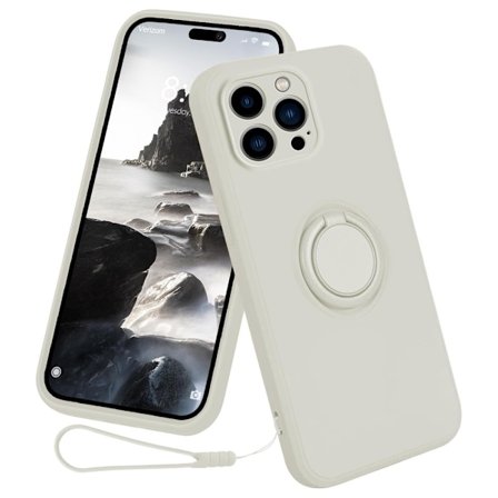 iPhone 16 Pro Skal Med Ringholder Hvid