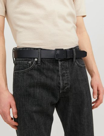 Jack & Jones Jacroma Leather Belt Noos - Black - 105
