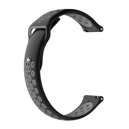 Huami Amazfit to-tone silikone urrem - Sort / Grå