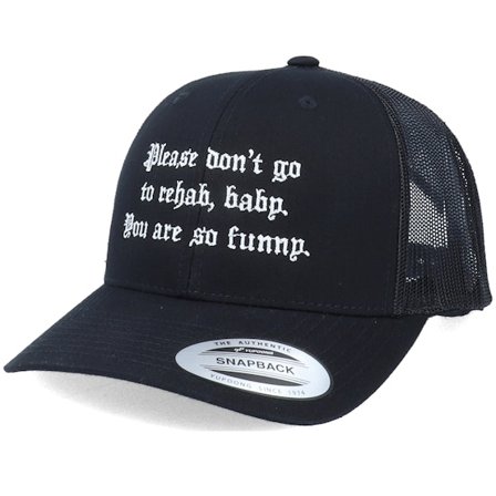 Iconic - Svart trucker Caps - Please Don't Go To Rehab Baby Black Trucker @ Hatstore