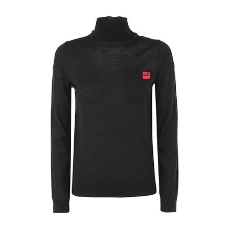 Love Moschino Logol Label Turtle Neck Trui , Zwart , Dames , Maat: L