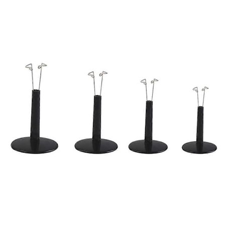 4 stk. Justerbart dukkestativ, metall dukkestativ med plast