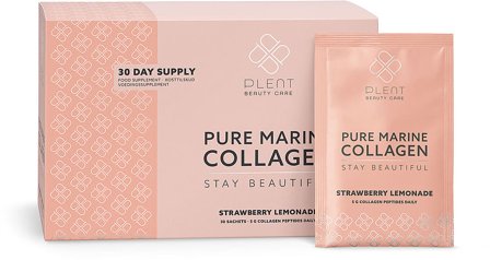 Plent Marine Collagen Box 30 stk Strawberry Lemonade 30 stk, Helse & Madvarer, Kollagen, Kollagenpulver