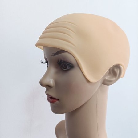 Skaldet hætte, skaldet hud, tyk latex hovedhætte, hud kranie paryk hætte, skaldet paryk hovedhætte, fancy dress Halloween cosplay hat til børn voksne