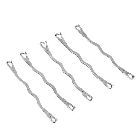 5 stk. Reparationsnåle i rustfrit stål med dobbelt ende, strikkenåle, strikkemaskine nål med dobbelt ende