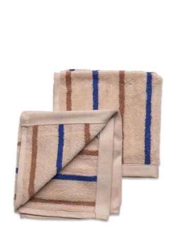 Raita Wash Cloth - Pack Of 2 Home Textiles Bathroom Textiles Towels & Bath Towels Face Towels Multi/patterned OYOY Living Design