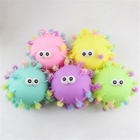 1-pack Färgad Slumpmässig Stressboll - Hållbar Sensorisk Fidgetleksak för ADHD & Autism 5tum/6tum/8tum