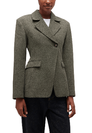 GANNI Mouline Suiting Blazer Kavajer Dam Grön 40