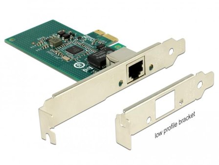 Delock PCI Express Card > 1 x Gigabit LAN - nettverksadapter - PCIe 2.1 - Gigabit Ethernet