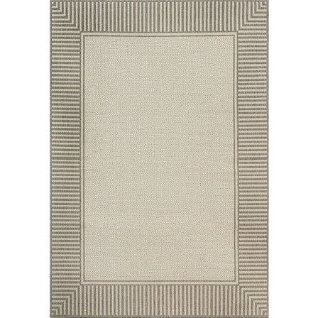 ING 1,22 x 1,82 m ulkomatto rennolla raidallisella reunalla, likaa hylkivä ja kestävä, sopii patioille, ruokailutiloihin ja kylpyhuoneisiin. 