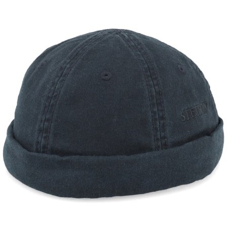 Stetson - Svart shortbeanie Lue - Docker Cotton Black Short Beanie @ Hatstore