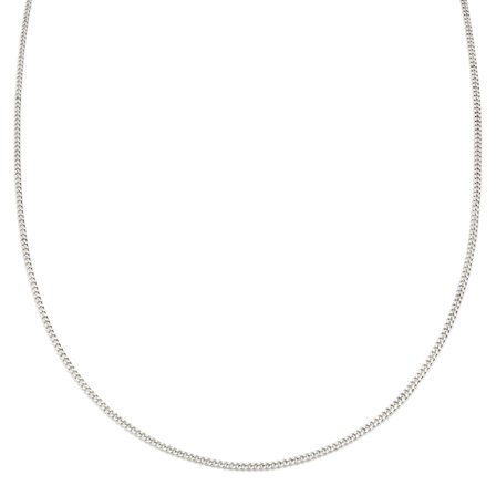 Argentia | Uncoated Raw 925 Sterling Silver 2 mm Curb Chain Necklace for Men - Chain necklaces