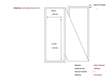 Capture Ship-label 102 x 192mm,
