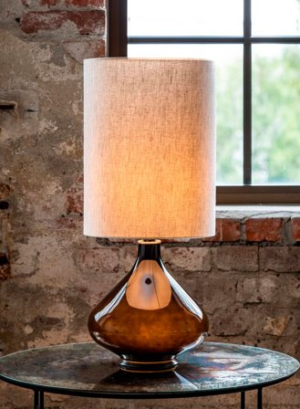 Flavia bordlampe H70 - negra m/milano beige skjerm