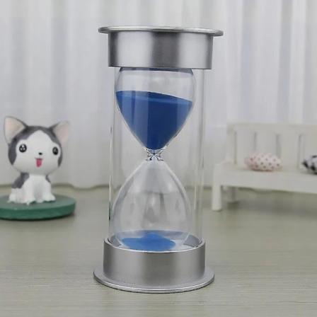 60 minutters mini timeglass timeglass sandklokke barn gave glass timer hjemmekontor dekorasjon tilgjengelig i forskjellige farger blå